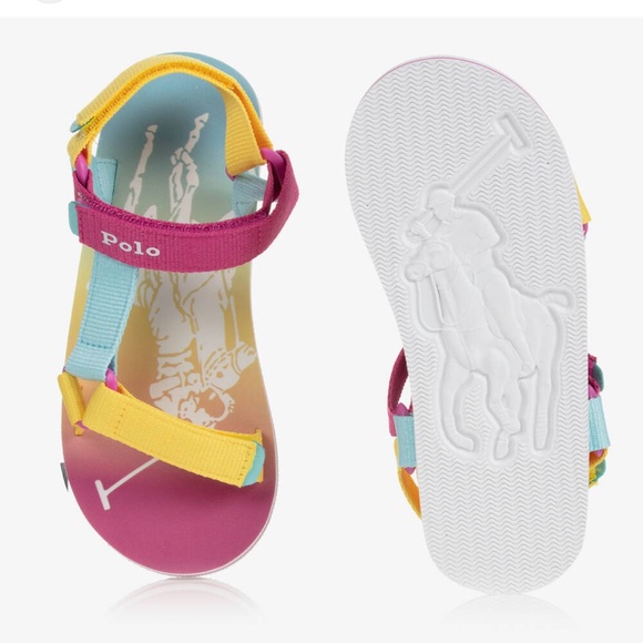 Polo Ralph Lauren Colourblock sandals! Super Cute - Picture 1 of 9